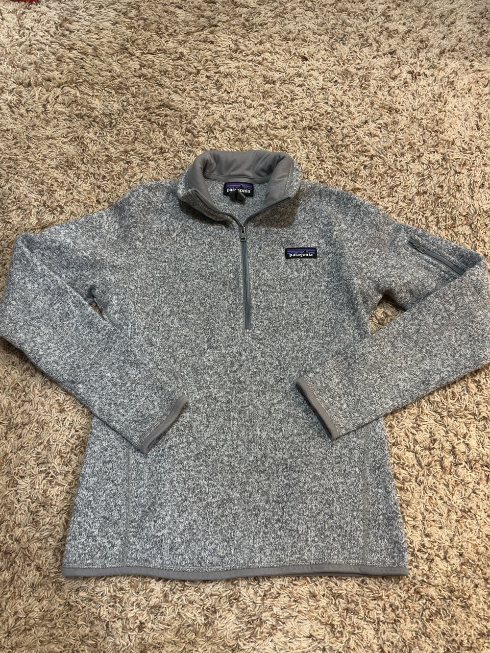 Patagonia Heather Gray 1/4-Zip Women’s Sweater Pullover